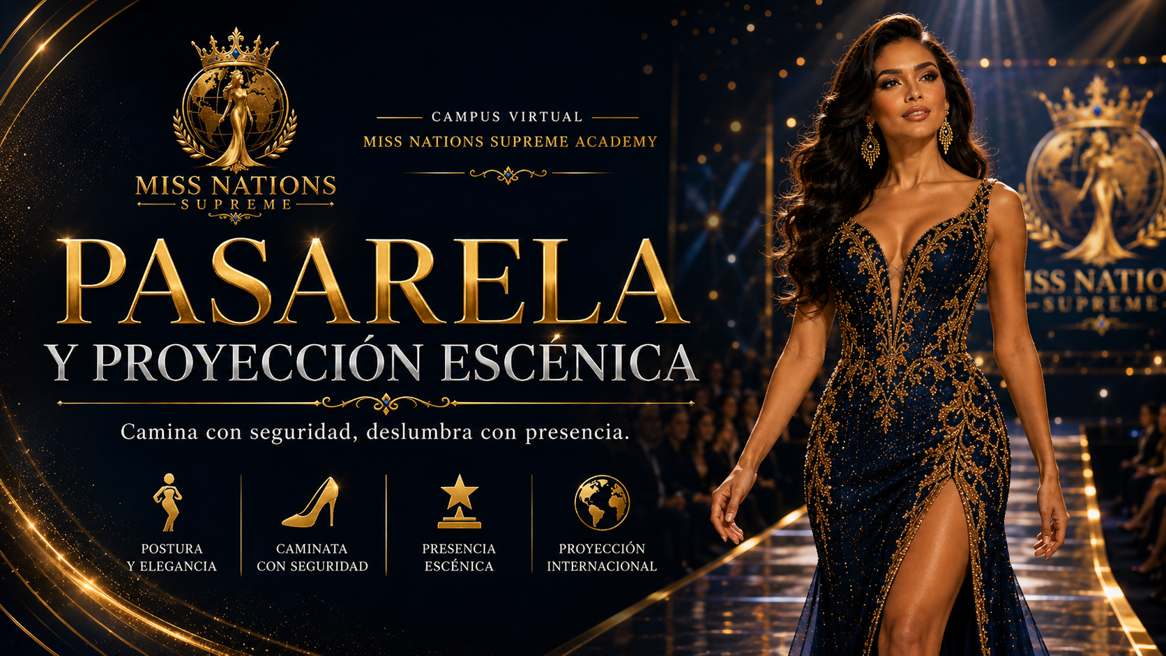 Pasarela y proyección escénica